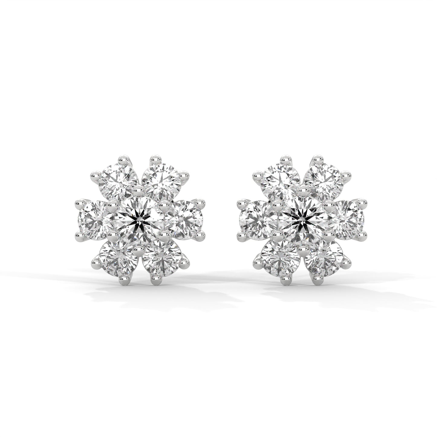 Blossom Diamond Stud Earrings