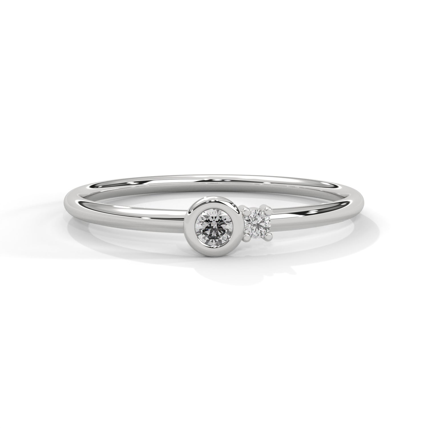 Minimalist Duo Lab Grown Diamond Ring