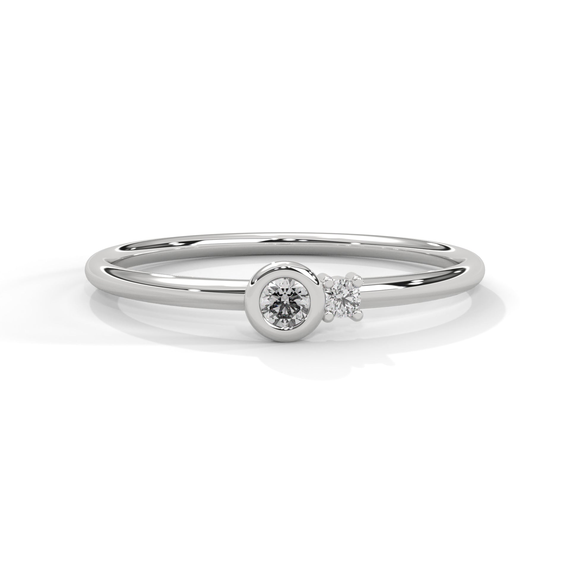 Minimalist Duo Lab Grown Diamond Ring