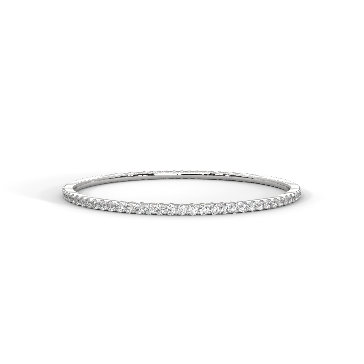 Delicate Lab Grown Diamond Embrace Bangle