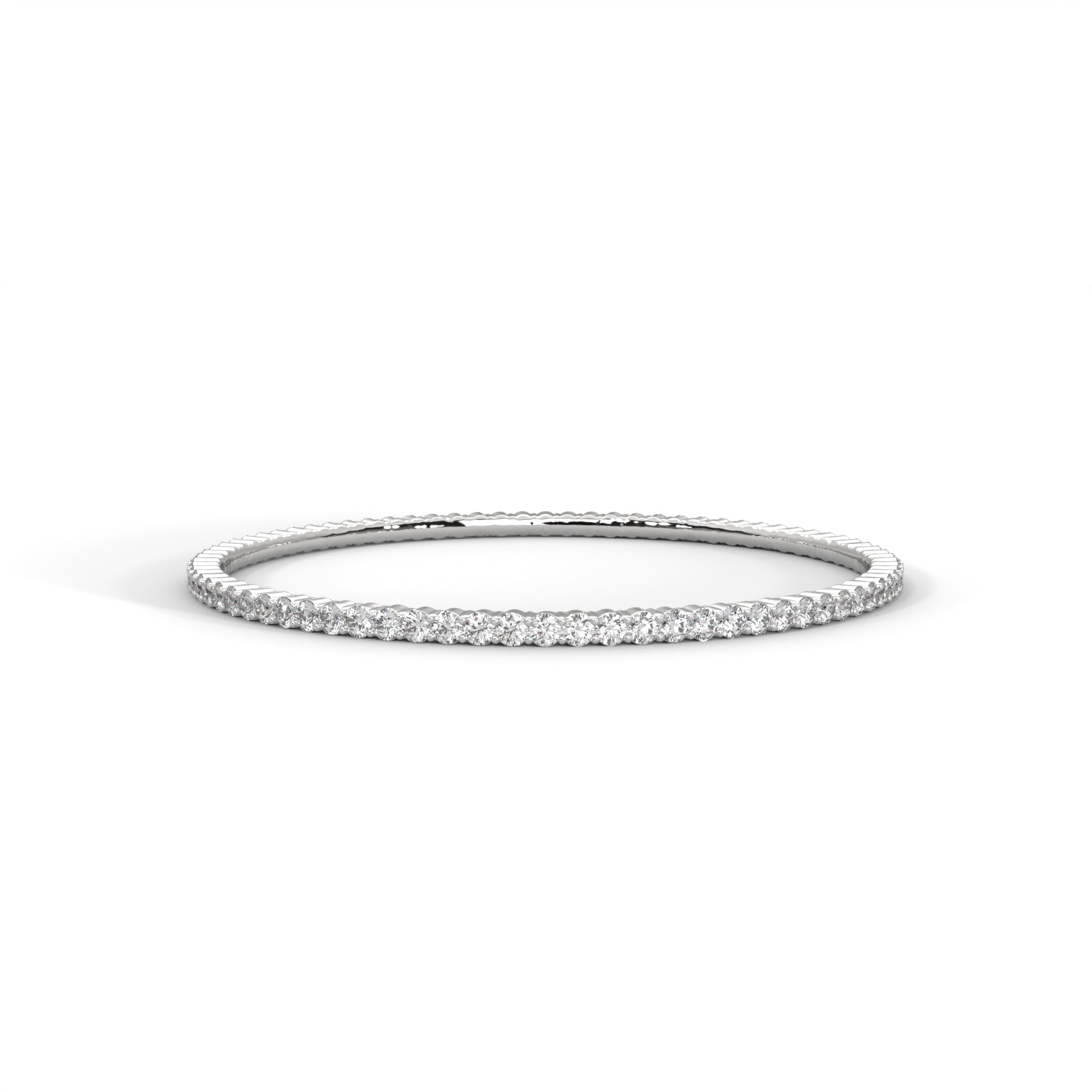 Delicate Lab Grown Diamond Embrace Bangle
