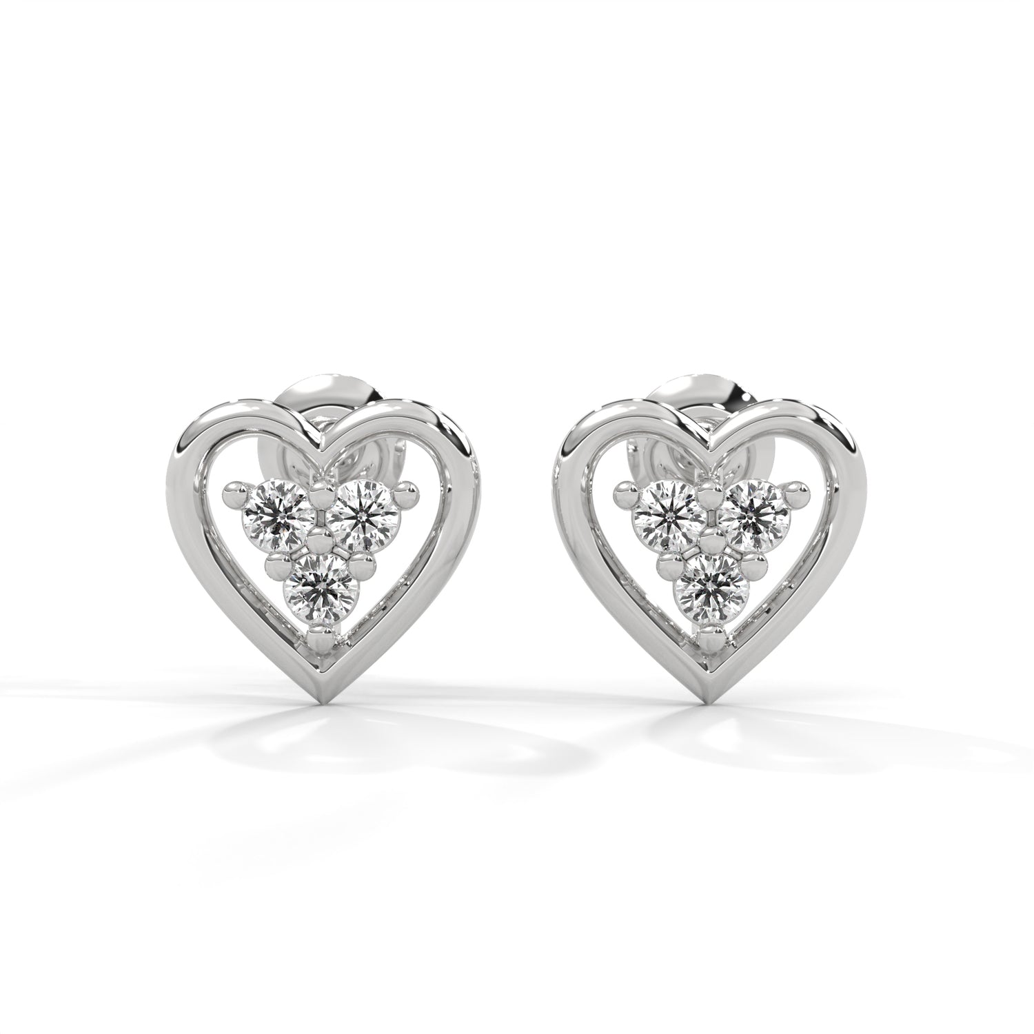 Radiant Heart Lab Grown Diamond Earrings