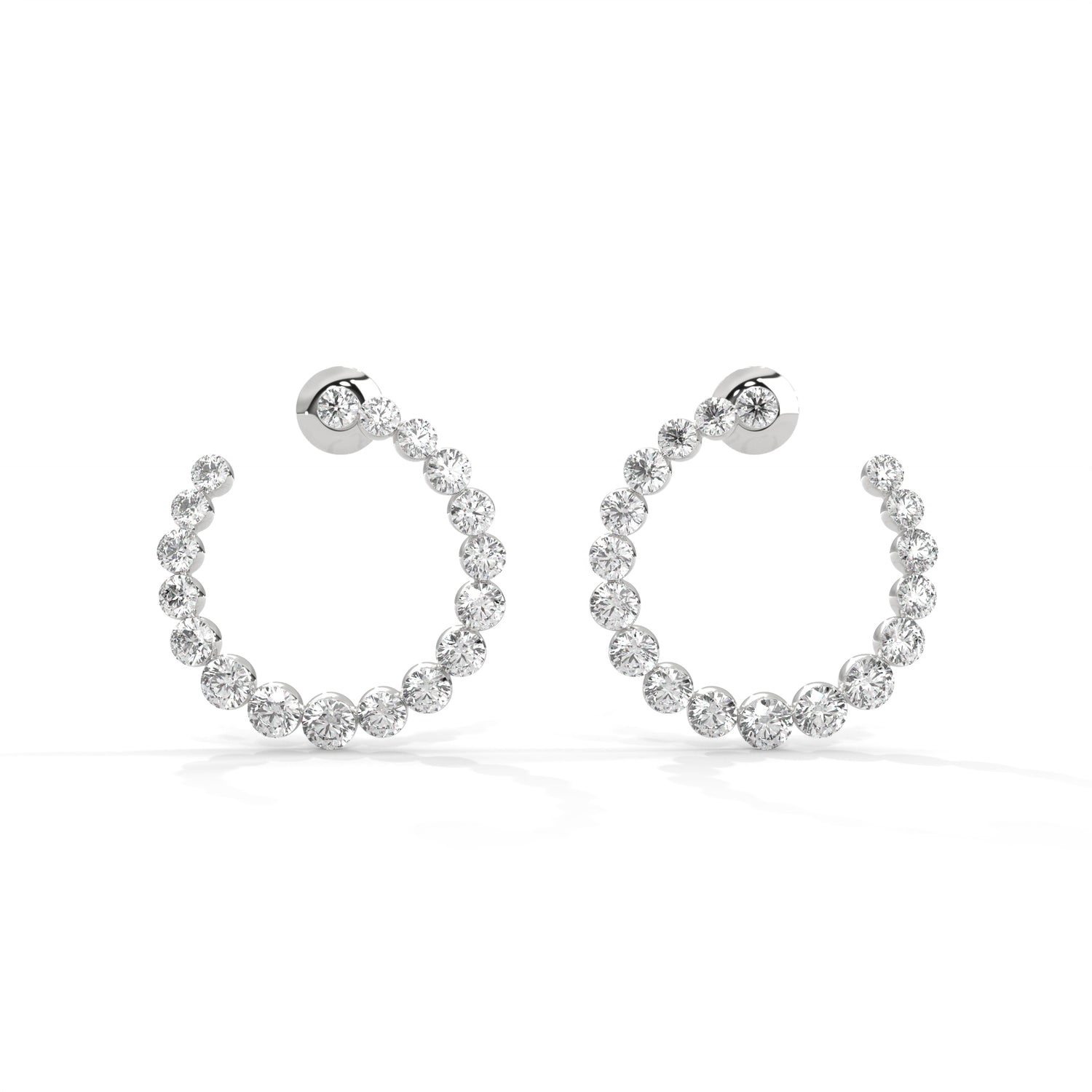 Celestial Halo Lab Grown Diamond Hoop Earrings