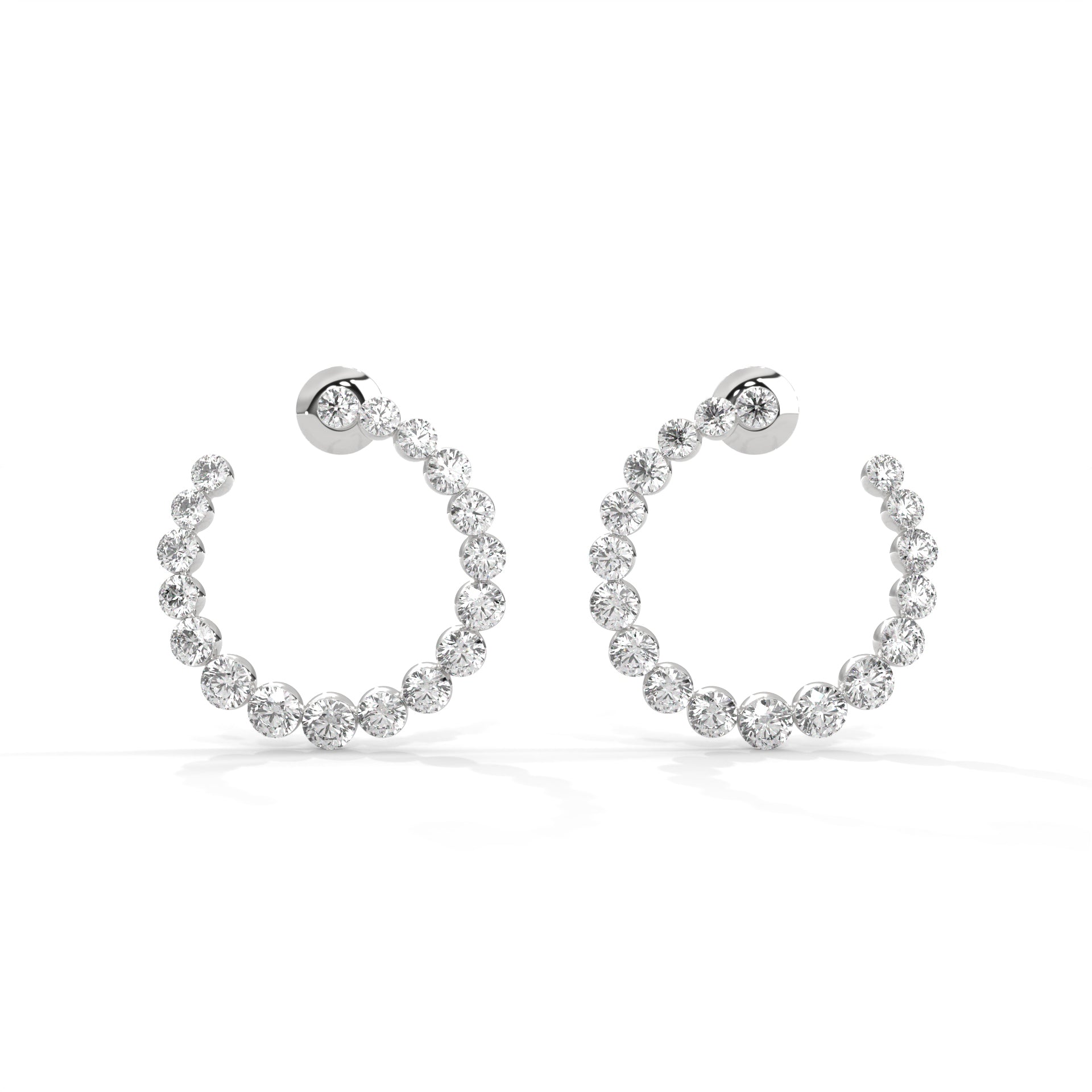 Celestial Halo Lab Grown Diamond Hoop Earrings