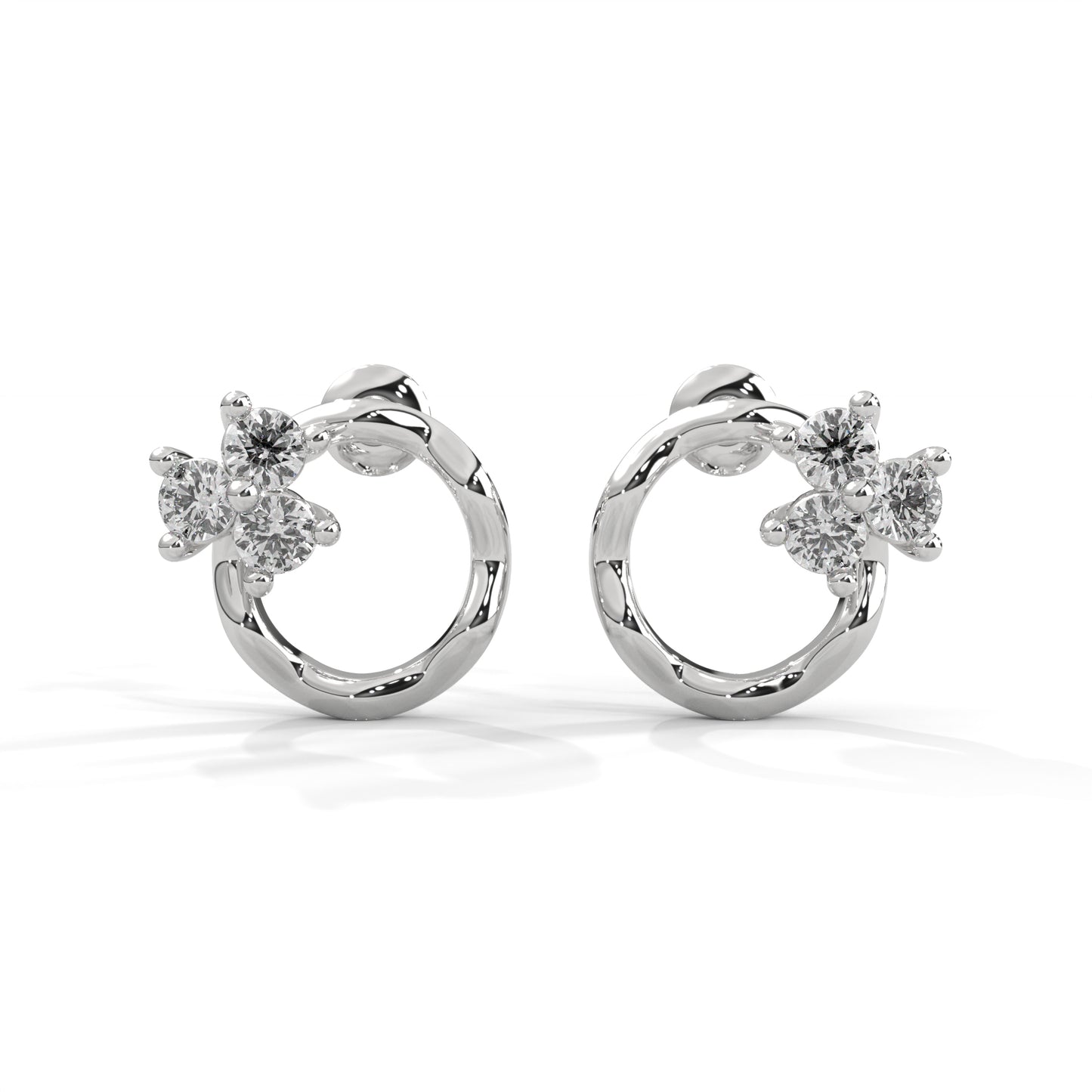Blossom Loop Diamond Earrings