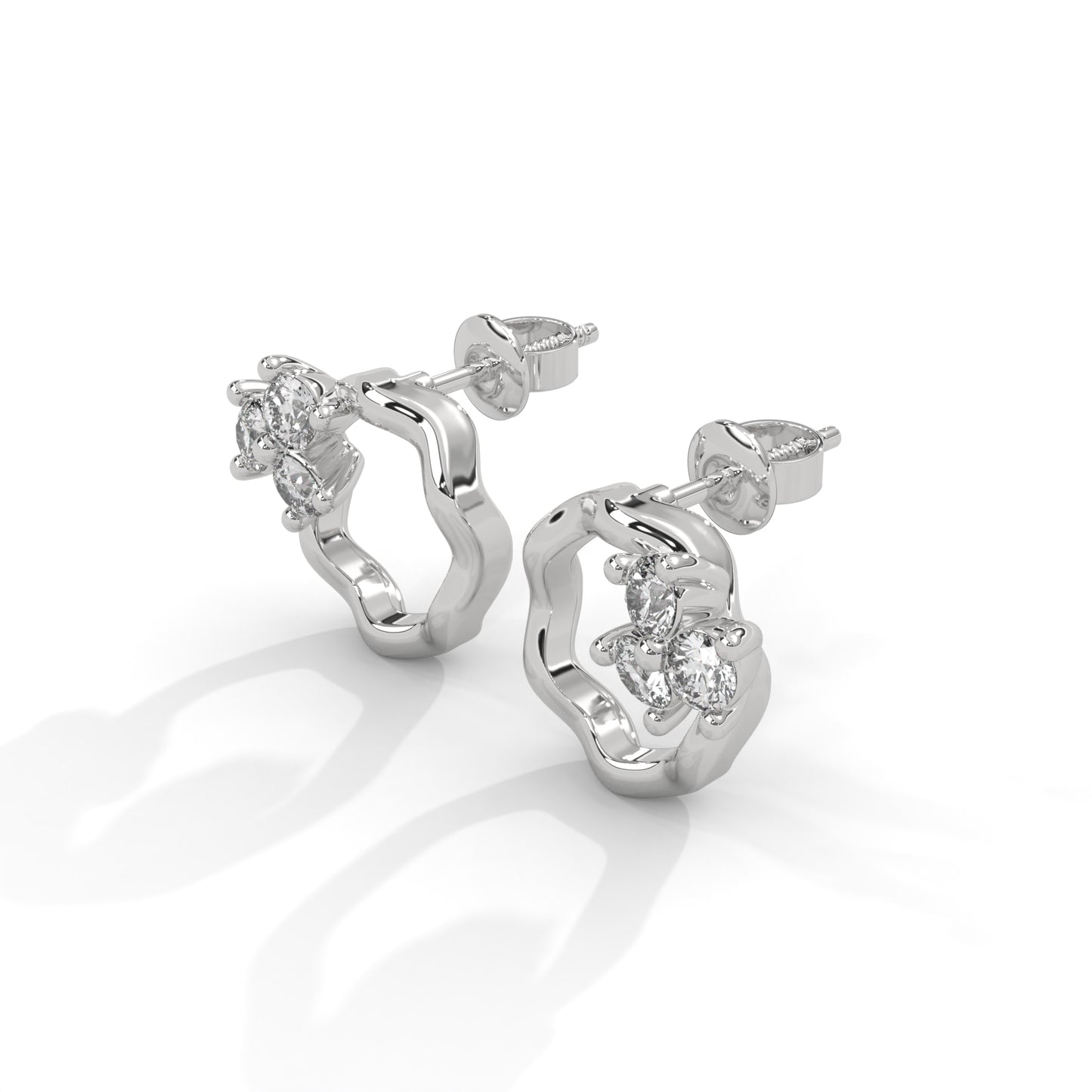 Blossom Loop Diamond Earrings