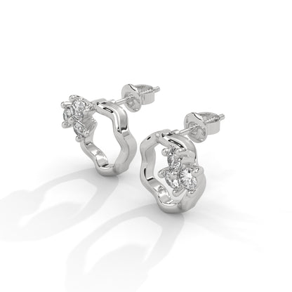 Blossom Loop Diamond Earrings