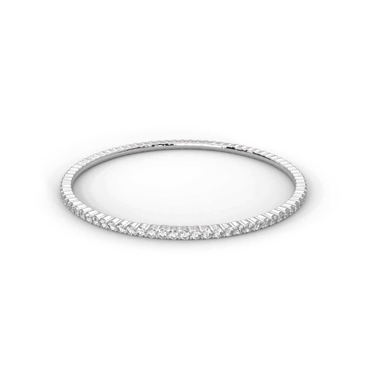 Delicate Lab Grown Diamond Embrace Bangle