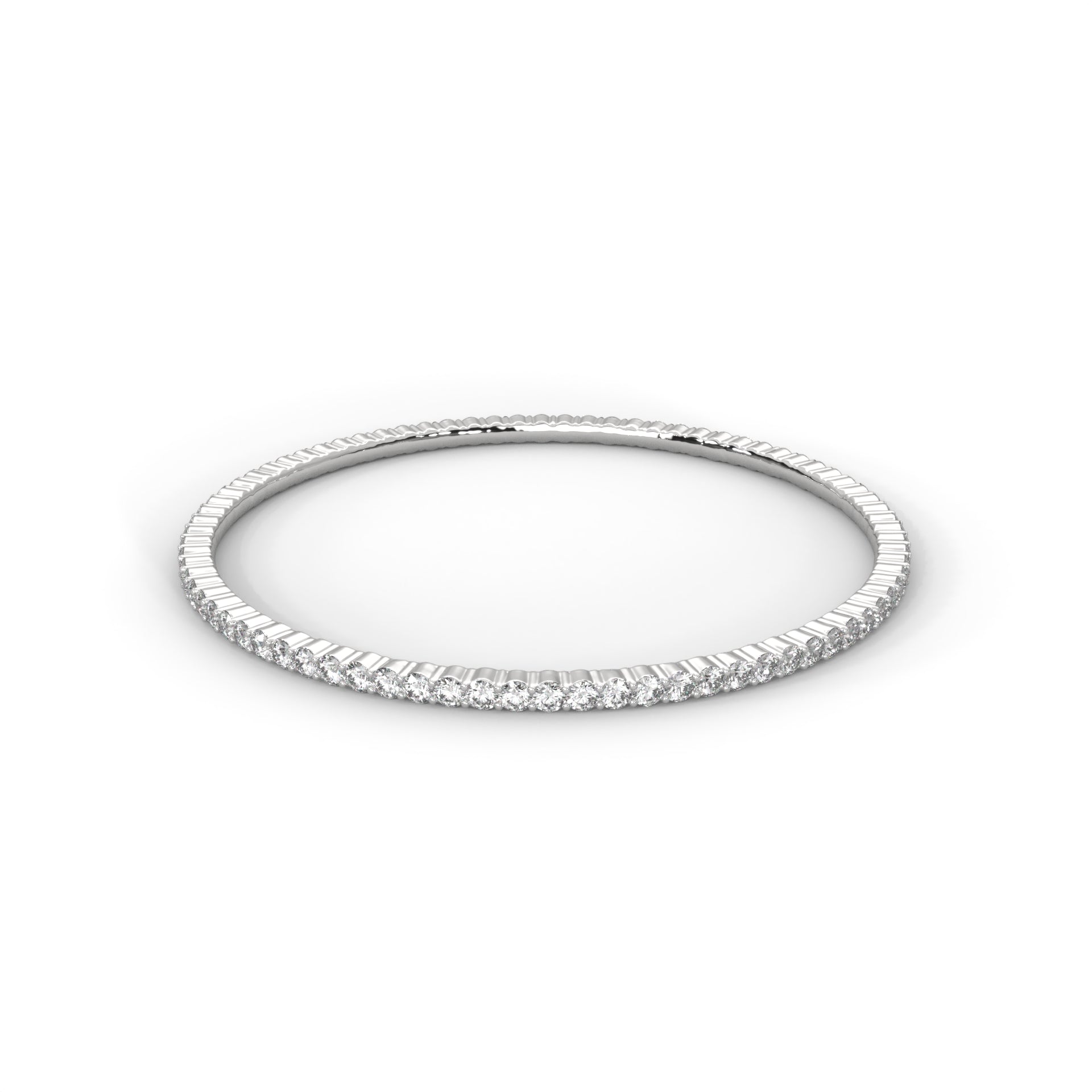 Delicate Lab Grown Diamond Embrace Bangle