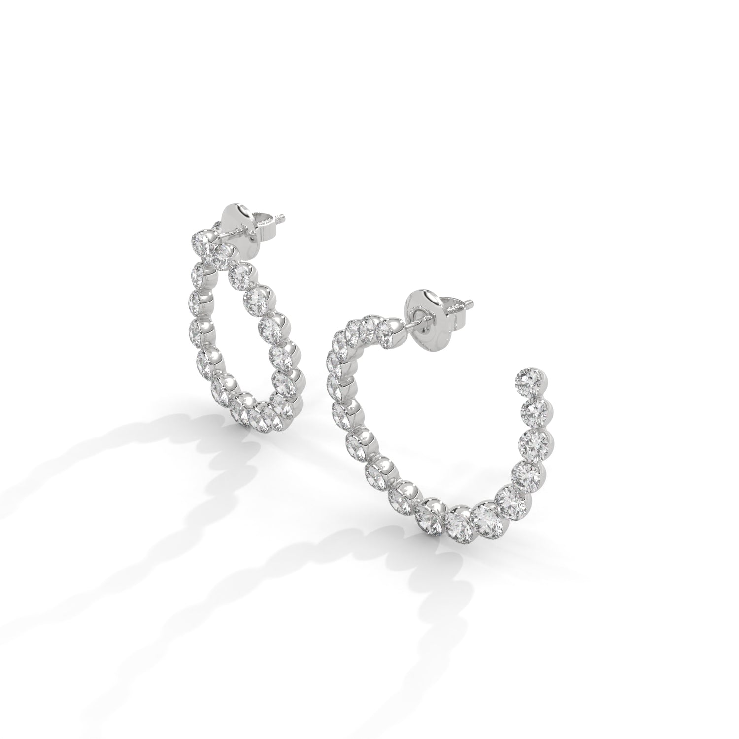 Celestial Halo Lab Grown Diamond Hoop Earrings