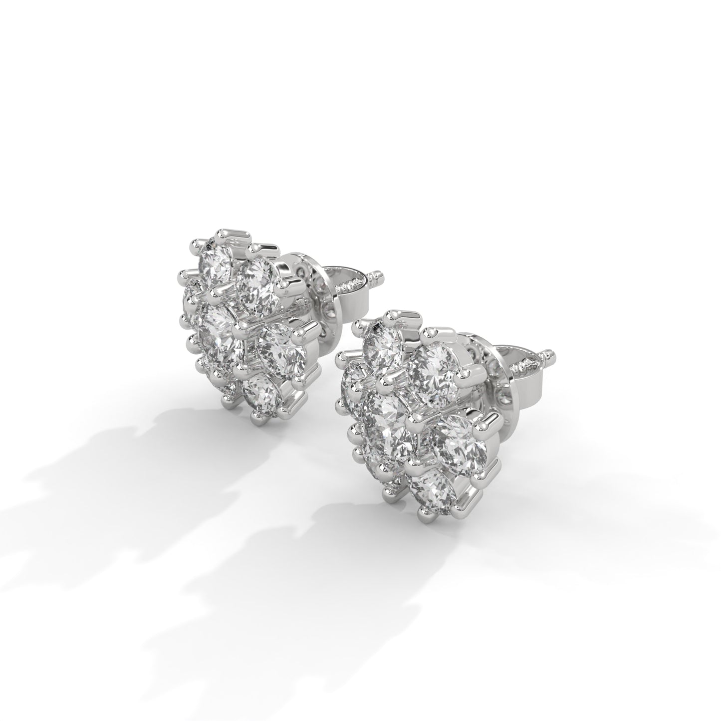 Blossom Diamond Stud Earrings