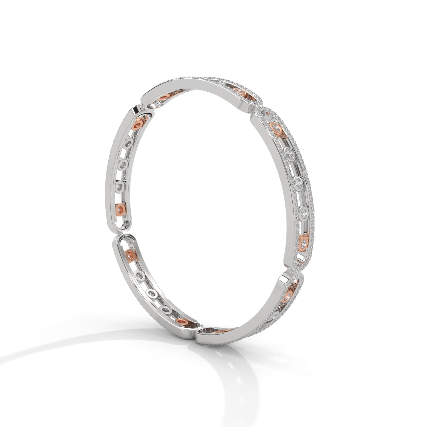 Harmony Tricolor Lab Grown Diamond Bangle