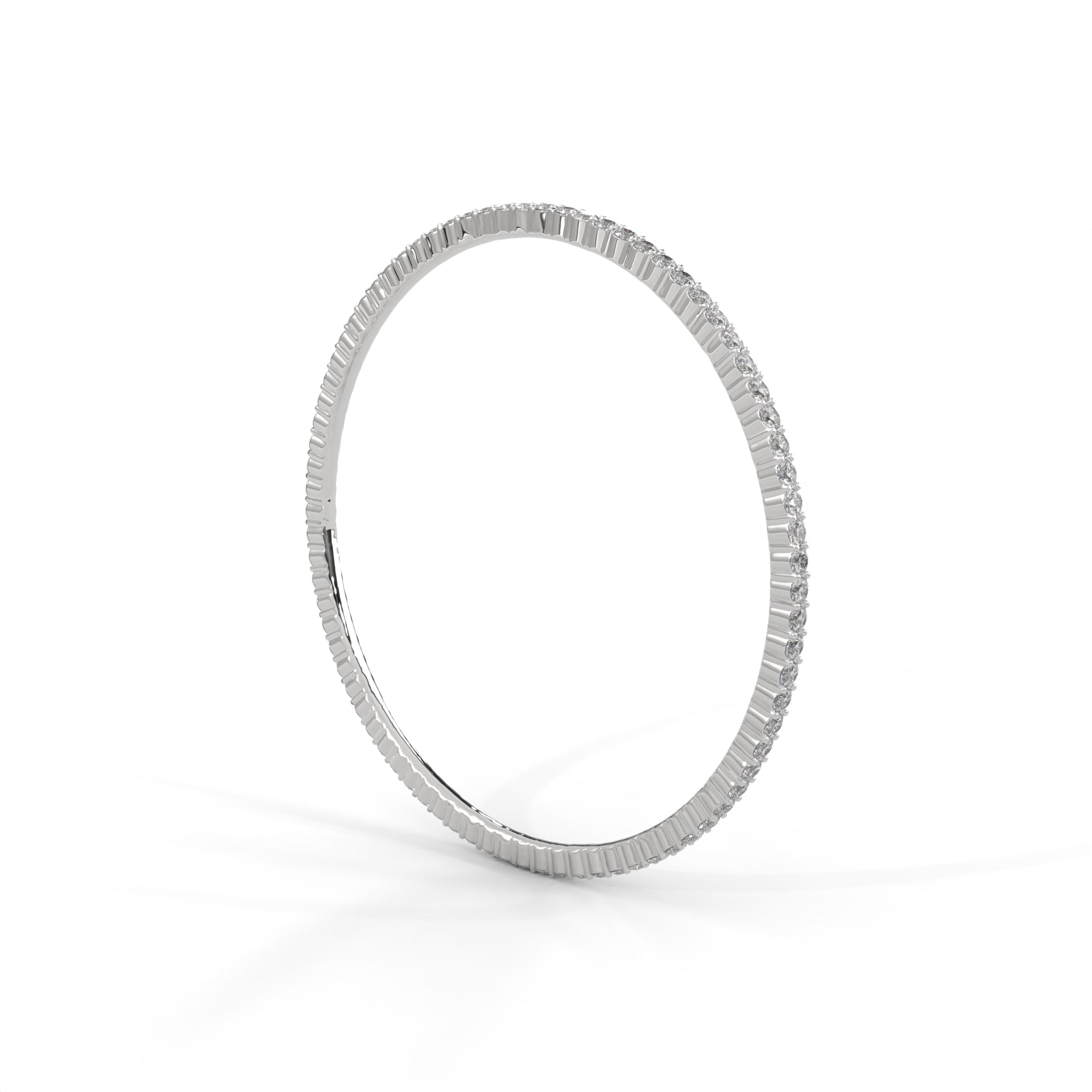 Delicate Lab Grown Diamond Embrace Bangle