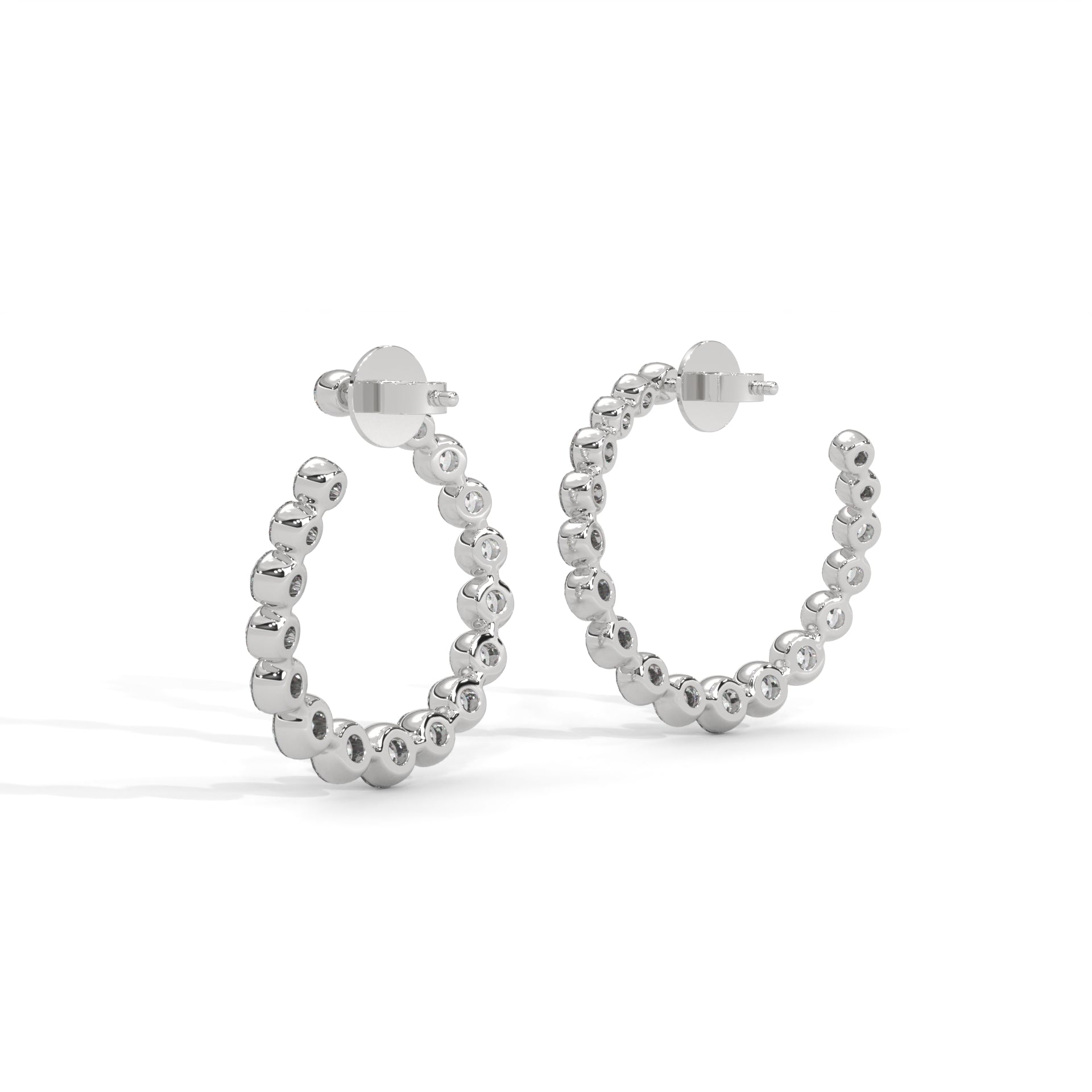 Celestial Halo Lab Grown Diamond Hoop Earrings