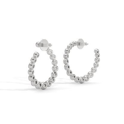 Celestial Halo Lab Grown Diamond Hoop Earrings