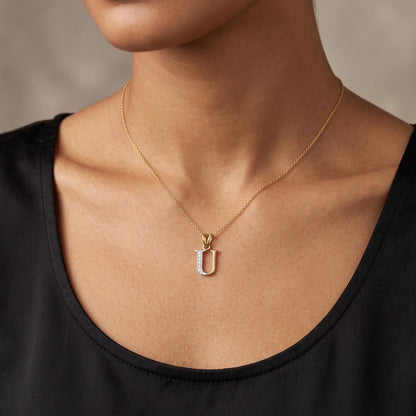 U-Initial Lab Grown Diamond Pendant
