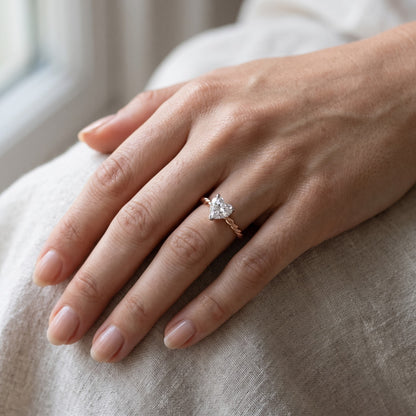 Nivara Heart Lab Grown Diamond Ring