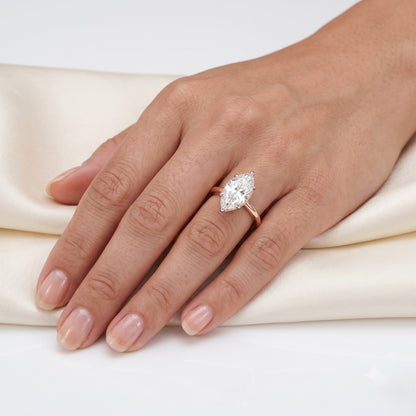 Solenne Marquise Solitaire Lab Grown Diamond Ring