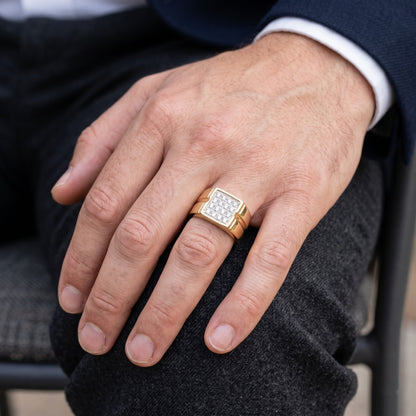 Kaelix Square Crest Lab Grown Diamond Ring