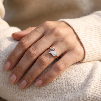 Elara Blooming Leaf Lab Grown Diamond Ring