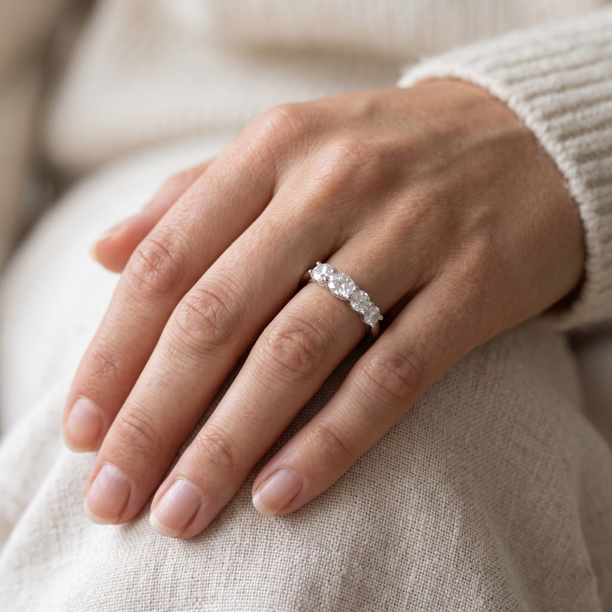 Aurevia Quadra Glow Lab Grown Diamond Ring