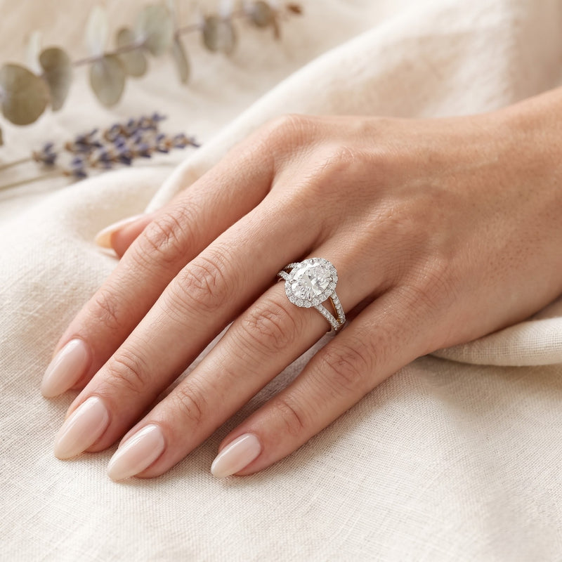 Devotion Halo Solitaire Lab Grown Diamond Ring