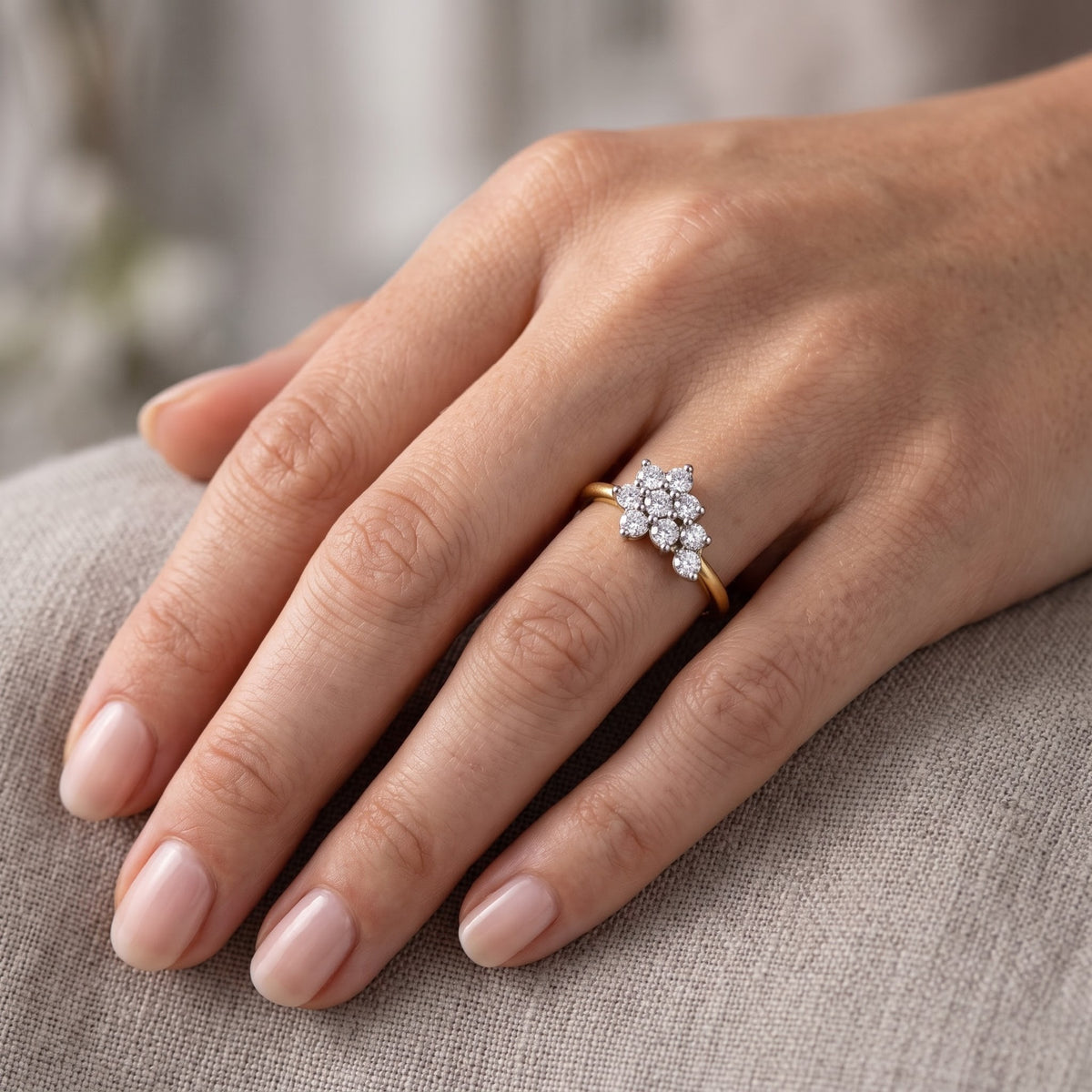 Evora Petal Lab Grown Diamond Ring