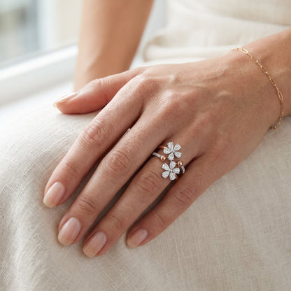 Nivara Twin Bloom Lab Grown Diamond Ring
