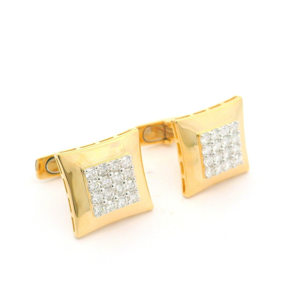 Grid Cuff Lab Grown Diamond Cufflinks