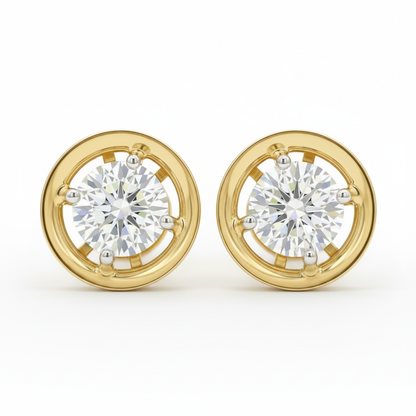 Resonance Solitaire Lab Grown Diamond Earrings