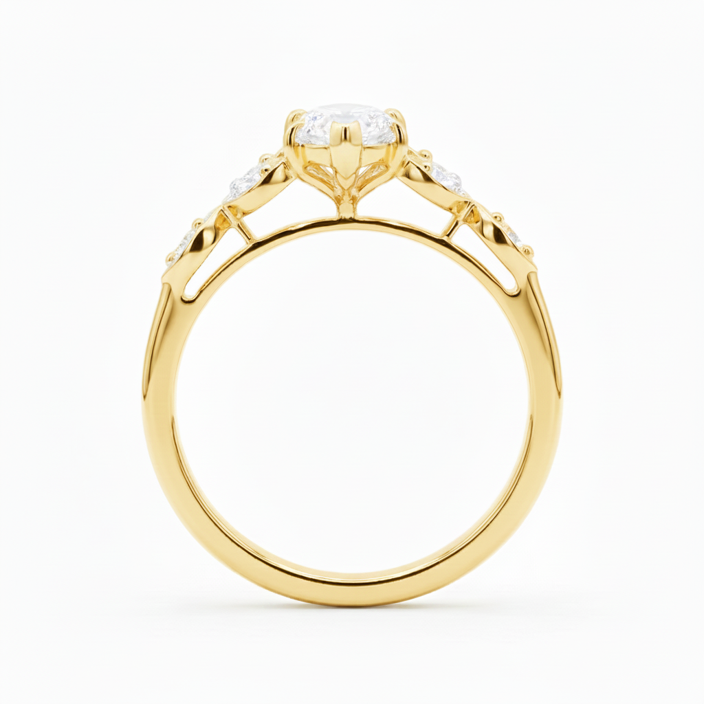 Elven Empress Solitaire Lab Grown Diamond Ring