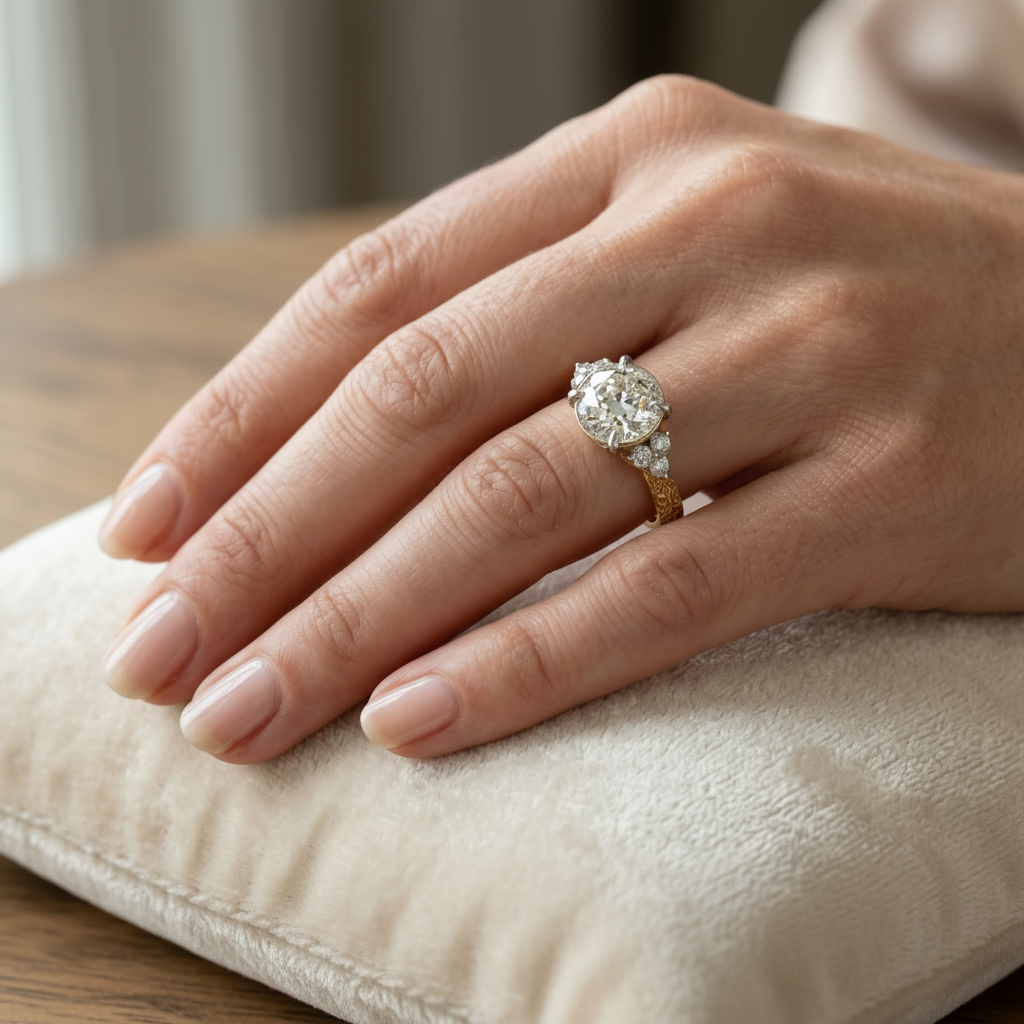 Harmonic Hive Solitaire Lab Grown Diamond Ring