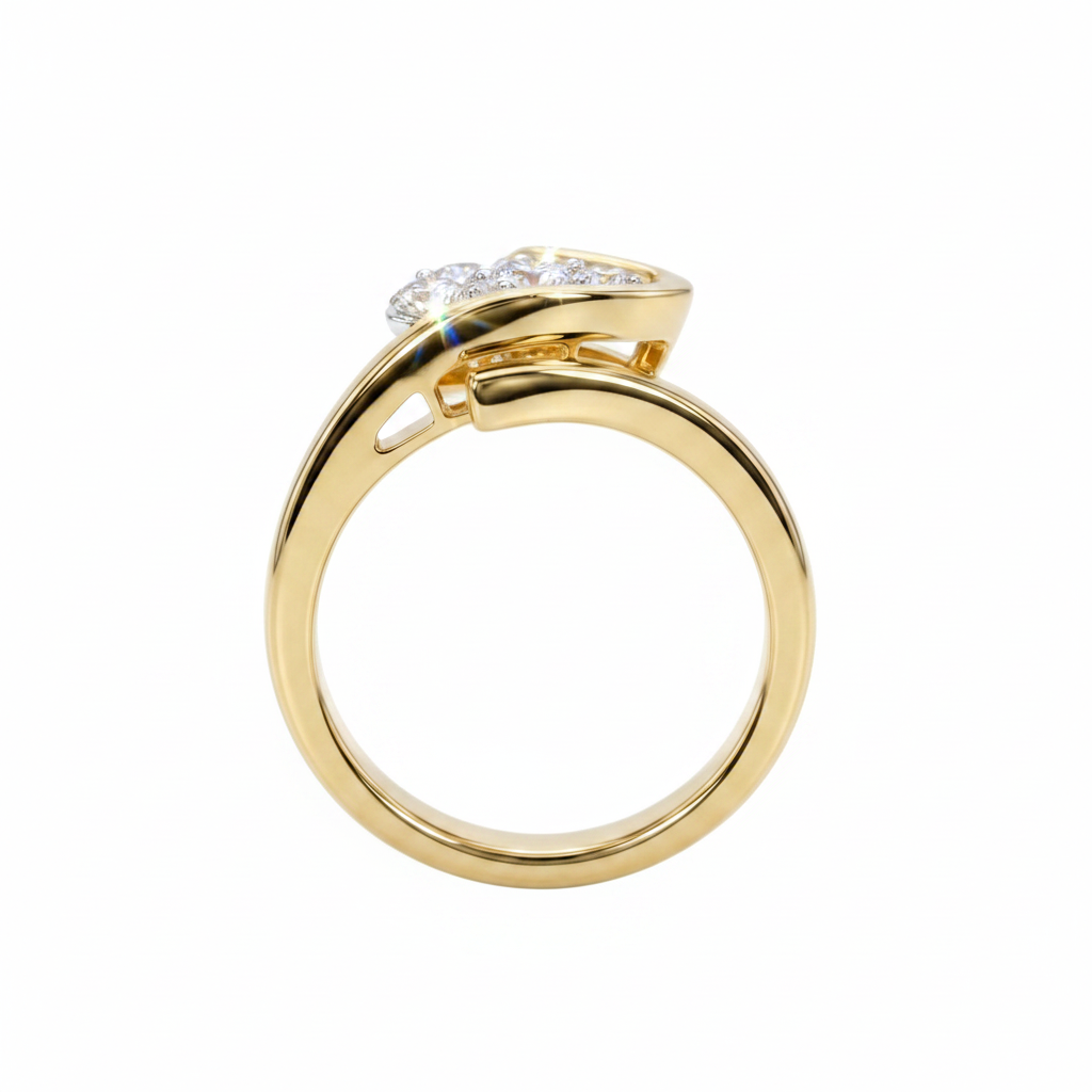 Liquid Pear Solitaire Lab Grown Diamond Ring