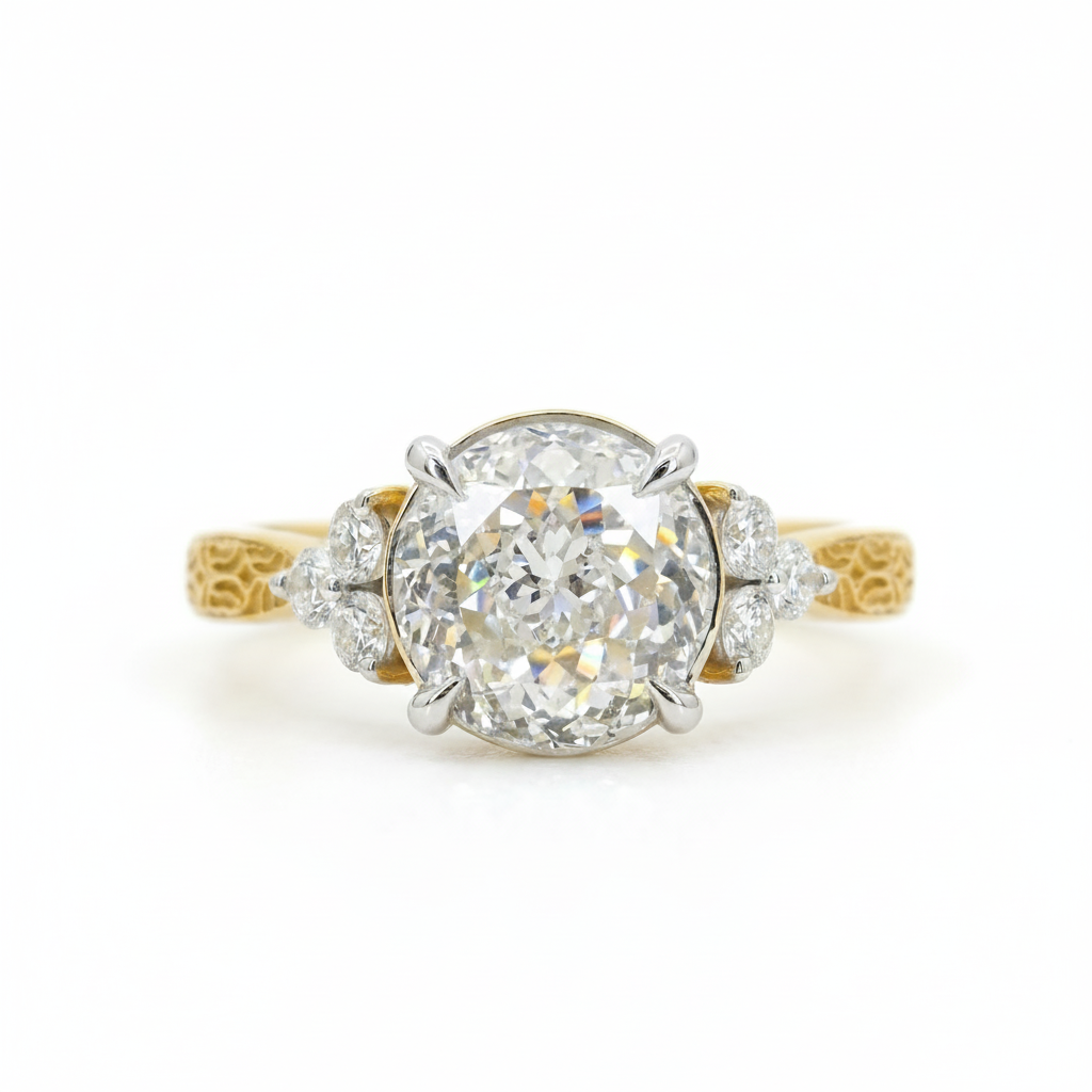 Harmonic Hive Solitaire Lab Grown Diamond Ring