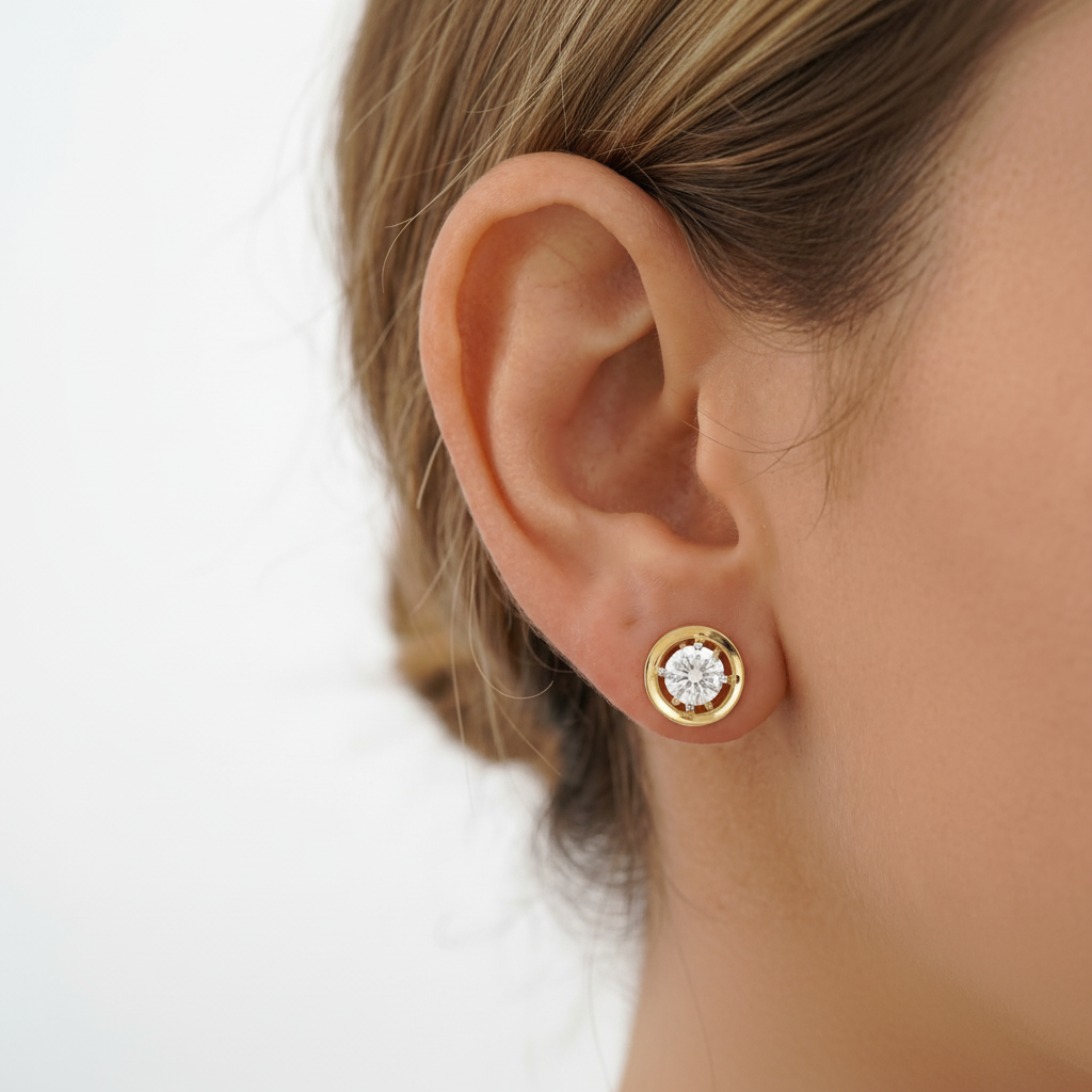 Resonance Solitaire Lab Grown Diamond Earrings