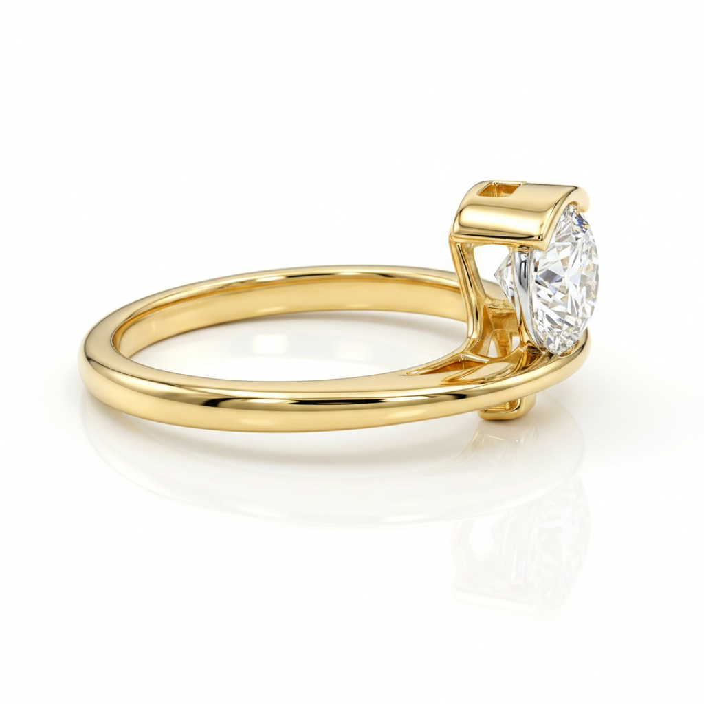 Liquid Pear Solitaire Lab Grown Diamond Ring