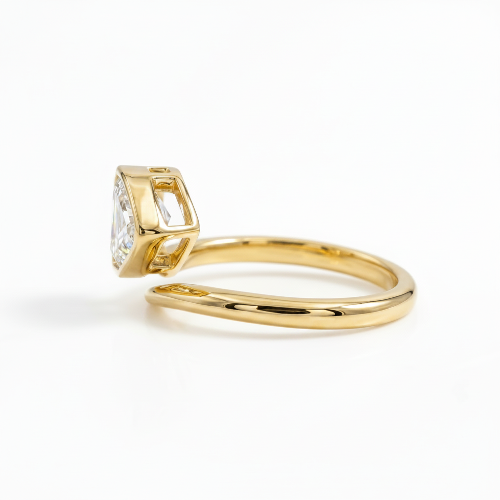 Liquid Pear Solitaire Lab Grown Diamond Ring