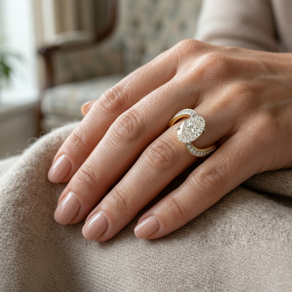 Liquid Orbit Solitaire Lab Grown Diamond Ring