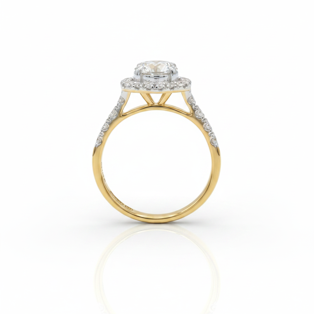 Estate Grand Solitaire Lab Grown Diamond Ring
