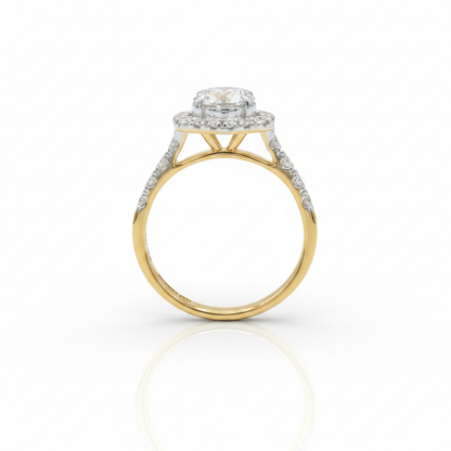 Estate Grand Solitaire Lab Grown Diamond Ring