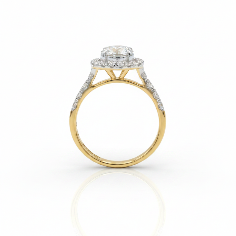 Estate Grand Solitaire Lab Grown Diamond Ring