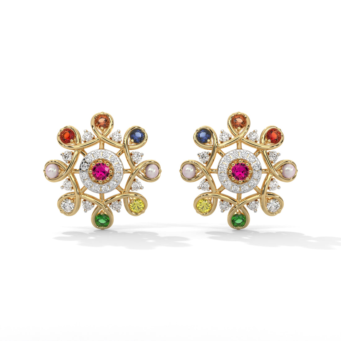 Swirling Lab Grown Diamond Harmony Studs