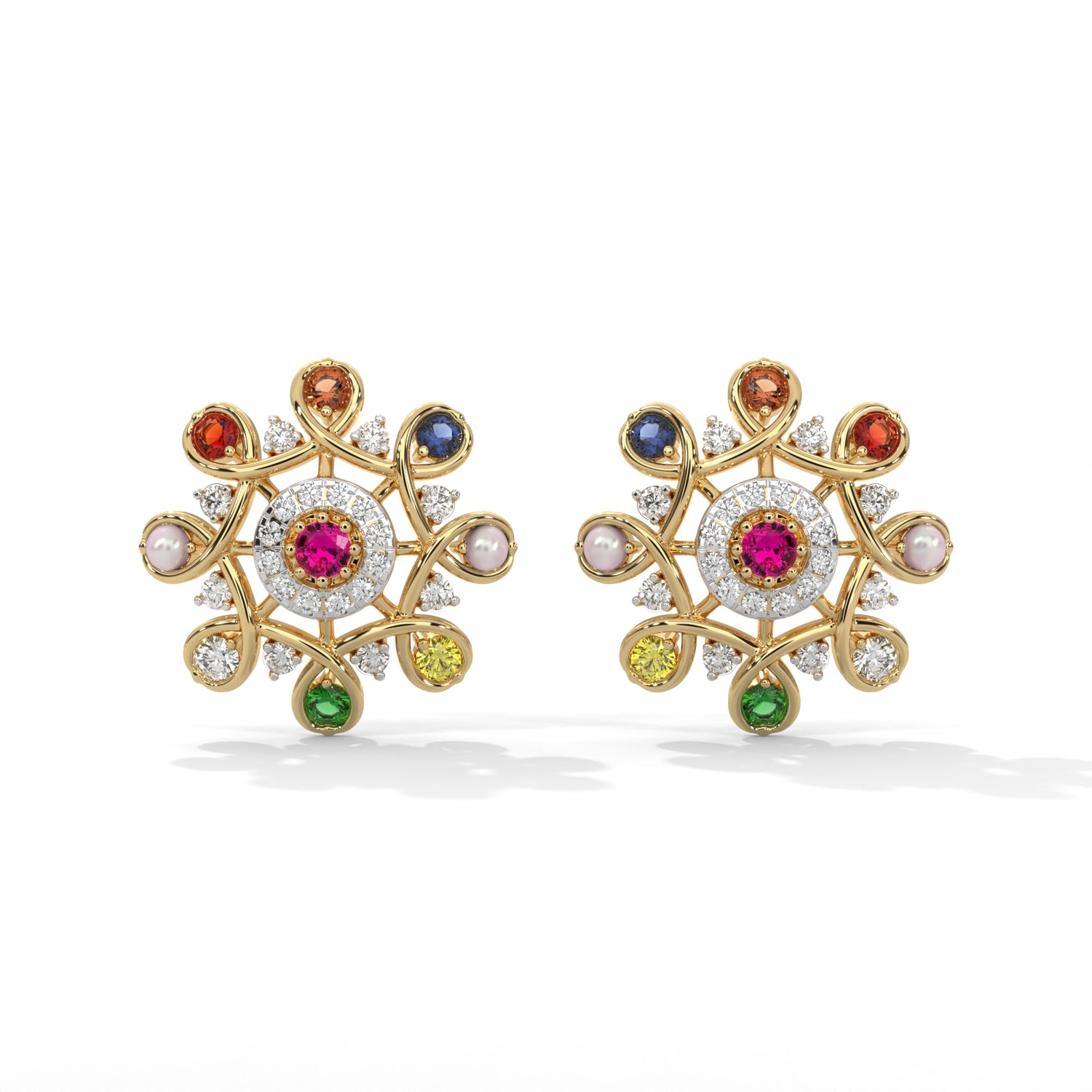 Swirling Lab Grown Diamond Harmony Studs