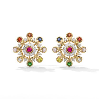 Swirling Lab Grown Diamond Harmony Studs