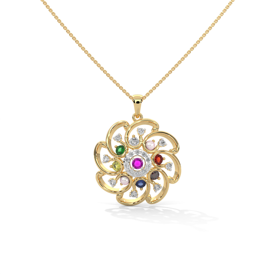 Cosmic Blossom Lab Grown Diamond Pendant