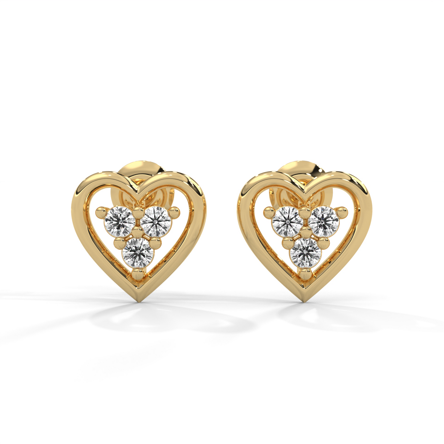 Radiant Heart Lab Grown Diamond Earrings