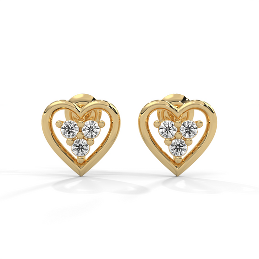 Radiant Heart Diamond Earrings