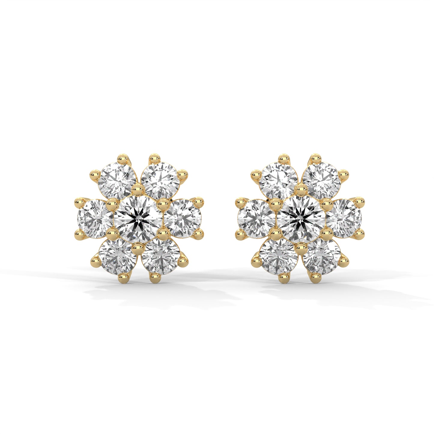 Blossom Diamond Stud Earrings