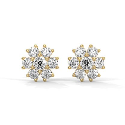Blossom Diamond Stud Earrings