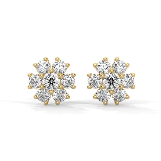 Blossom Diamond Stud Earrings